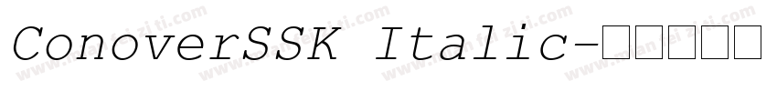 ConoverSSK Italic字体转换